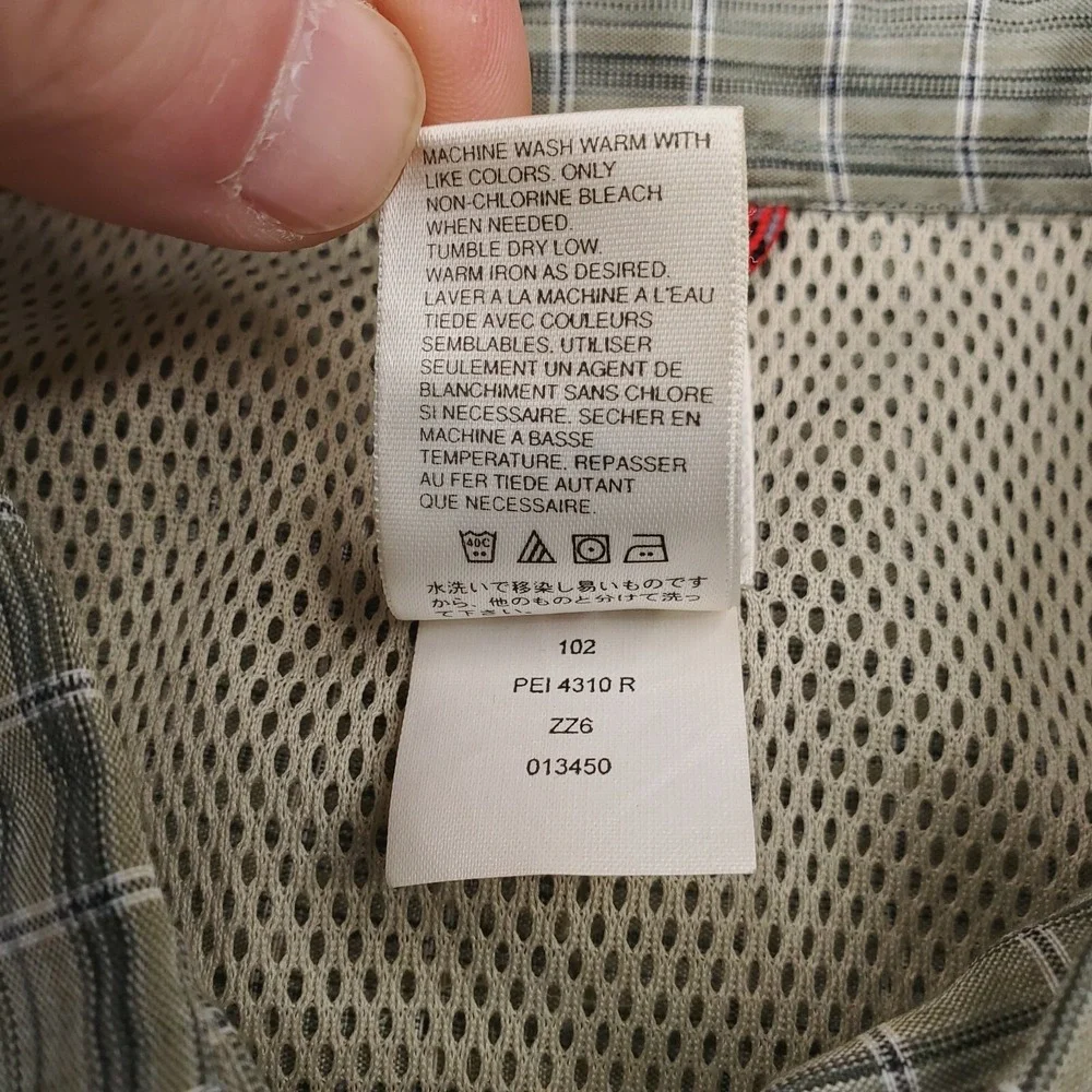 North Face Shirt Mens‎ Large Gray Striped Button Up Outdoor Casual Streetwear